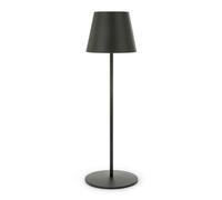 VELAMP Lámpara de mesa LED recargable, dimmer táctil, blanco + RGB, IP54. Negro