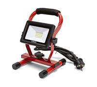 Velamp Light Pad Proyector de construcción 1600 Lumen, 20W, con Cable 1,5 m. para Obra, Camping, Bodega, Bricolaje, 20 W, Rojo