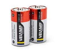 Velamp LR14 / 2BP Blister de 2 pilas alcalinas "media antorcha" LR14 C, 1.5V, Rojo