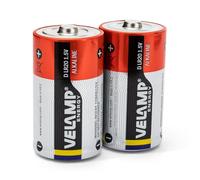 Velamp LR20/2BP Pila Linterna LR20 D, AlCalina, Rojo