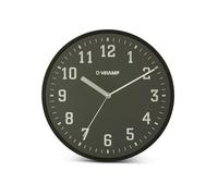 Velamp Reloj de Pared Redondo de Cuarzo de 25 cm, silencioso, Moderno y de 25 cm. Números fáciles de Leer. Ideal para la Oficina, el salón, la Cocina, la Escuela, el Gimnasio...