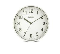 Velamp Reloj de Pared Redondo de Cuarzo de 25 cm, silencioso, Moderno y de 25 cm. Números fáciles de Leer. Ideal para la Oficina, el salón, la Cocina, la Escuela, el Gimnasio...