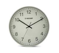 Velamp Reloj de Pared Redondo de Cuarzo de 30 cm, silencioso, Moderno y de 30 cm. Números fáciles de Leer. Ideal para oficinas, Salas de Estar, cocinas, escuelas, gimnasios...