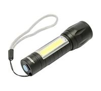 VELAMP THOR MAX: Linterna LED recargable de 1W con función de zoom y linterna lateral.