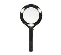 Velamp Watson - Lupa de 3 aumentos con luz LED COB - Mango ergonómico, 3 LED Integrados, Ideal para Lectura, Pasatiempos y Trabajos de precisión