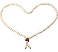 VELARDE Collar Japa Mala 108 Cuentas - Unisex - Mala Budista Con Cuentas De Madera y Rudraksha - Meditación - Yoga - Repetición De Mantras - Protección Y Armonía
