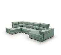 Velare | Sofa Gran Chaise Longue Cama Massima Diseño y Alta Gama Agua Marina Izquierda