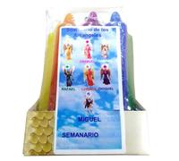 VELAS ARCANGELES. Velas Semanario de los arcangeles. Una vela para cada dia de la semana. Arcángeles Miguel, Gabriel, Uriel, Chamuel, Rafael, Jofiel, y Zadkiel. Ritual de peticion y meditación.