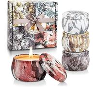 Velas Aromáticas de 4 Pack 125g Cera de Soja con Lavanda Vaniglia Vela Perfumada para Casa Aromaterapia para Mujer Regalo de Cumpleaños para Amigas o el Día de la Madre Duración Hasta 120 Horas