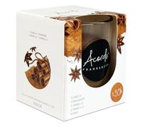 Velas Aromáticas de Canela en Vaso de Cristal +30 Horas Duración | Ambiente Cálido y Acogedor | Velas Perfumadas Para el Hogar (1 Unidad)
