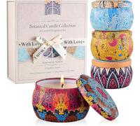 Velas Aromáticas de Cera de Soja con Lavanda Higos Vela Perfumada para Casa Aromaterapia para Mujer Regalo de Cumpleaños para Amigas o el Día de la Madre Duración Hasta 4 Pack 125g 120 Horas