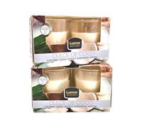 Velas aromáticas de Coco, Set de 2 x2, Dulce coco, vela aromatica coco, velas perfumadas, velas aromaticas perfumadas, velas decorativas coco (Dulce coco)