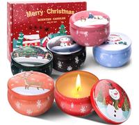 Velas Aromáticas de Navidad 6 paquetes, Regalos para mujeres, para Navidad, cumpleaños, día de San Valentín, día de la madre