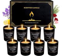 Velas Aromáticas de Navidad Regalos para Mujeres, Paquete de 8 Velas Aromáticas de 85g para el Hogar, Fragancia Fuerte sin Humo Velas de Aromaterapia, Regalos de Cumpleaños,Navidad