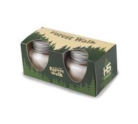 Velas aromáticas "Forrest Walk" en tarro de cristal con tapa, 2 unidades, cada una con aproximadamente 7 horas de combustión, diámetro de 6 cm, fragancia para habitación como regalo - Vela como