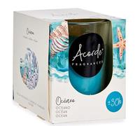 Velas Aromáticas Fragancia Océano en Vaso de Cristal (1 Unidad)