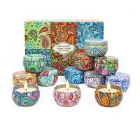 Velas Aromáticas para Mujer Juegos da 12 Packs, Velas Perfumadas de Aromaterapia Cera de Soja Regalo para Mujer Velas Decorativas, Regalos Para Vela de Lujo para Cumpleaños Baño Yoga, Hasta 160 Horas