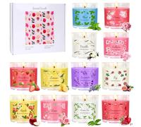 Velas Aromaticas para Mujer, Set de Regalo de 12 Unidades, 2 x2.OZ, 120 Horas de Duración, Para Aliviar el Estrés, Velas Perfumadas Regalos Originales para Cumpleaños, Navidad Y Aniversario (A)