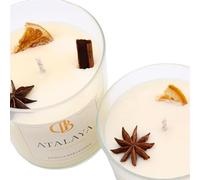 VELAS AROMÁTICAS, Vela perfumada de Canela y Naranja, Velas Decorativas, Velas aromáticas para regalo original mujer, Cera de Soja (Pequeña 125g)