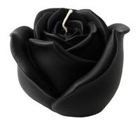 Velas artesanales - Capullo de rosa - Color negro - sin perfume - 8 x 8 cm - con bolsa de regalo Cereria Di Giorgio