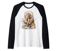 Velas con Lazo de Encaje religioso Cristiano Woolly Mammoth Coquette Camiseta Manga Raglan