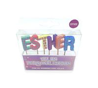 Velas con nombre para fiestas y cumpleaños (Esther)