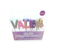 Velas con nombre para fiestas y cumpleaños (Valentina)