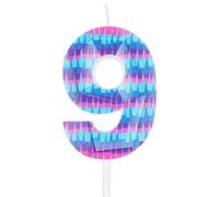 Velas de 9º cumpleaños de video juego,Decoraciones de 9º cumpleaños para chico,Vela azul número 9 para pastel,Velas de video juegos calientes Decora temáticas para niños de fiesta de