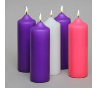 Velas de Adviento de 5 x 15 cm, juego de 5 velas de Navidad