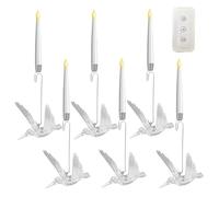 Velas de árbol de Navidad de polipropileno, luces de vela, 130 g, LED parpadeante, sin llama, velas LED sin llama para chimenea, árbol, mesa, ventana, boda