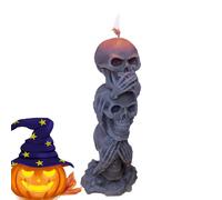 Velas De Calavera,Vela De Calavera De Halloween | No escuches el mal No veas el mal hables ninguna vela malvada,Velas de Halloween escuches, no veas, habla para la decoración de fa
