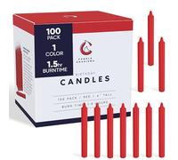 Velas de campanilla para hechizos, rituales, congregación de fiesta de cumpleaños (100, rojo)