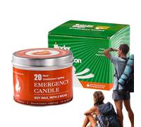 Velas De Camping | Velas Continuas Sin Humo Con Largo Tiempo De Combustión, 20-30 Horas De Combustión, Versátil Kit De Supervivencia Al Aire Libre Para Preparación Para Emergencias Durante Tormentas E