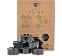 Velas de Cera de Abeja Natural 100% - Velas de Té con Mecha de Algodón - 4 Horas de Duración - Pack de Velas 24 Unidades - Velas Pequeñas de Cera de Abeja Pura y Plástico Reciclado de Danilovo