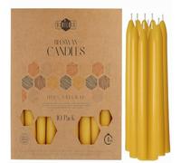 Velas de Cera de Abeja Natural Danilovo - Pack de Velas Cónicas, 10 Unidades - Larga Duración con Aroma a Miel - Velas de Candelabro para un Hogar Acogedor