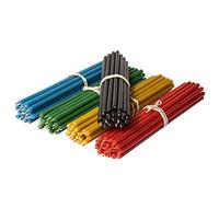 Velas de cera de abejas de la iglesia №80 - 100 unidades IL-18,5 cm Ø-6,1 mm I 60 min de tiempo de combustión en amarillo, rojo, verde, azul y negro, 500 g de velas finas sin goteo ni humo