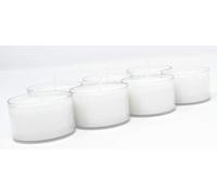 Velas de Cera de Colza Naturales Candelitas en Taza Transparente Luces Nocturnas No Tóxicas Sin Perfume de Cera Blanca (100 Candelitas - 4 Horas)