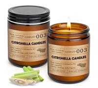 Velas de citronela para exteriores, grandes, 240 horas, camping, citronela, limón con tapa, cera de soja natural para balcón, pícnic, terraza, decoración de mesa