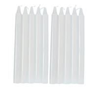 Velas de cono inodoras: cera natural, paquete de 10, 1,2 x 16 cm de velas domésticas rojo/rojo | Velas cortas de tiempo de combustión para emergencias, cortes de energía, bodas, bendiciones