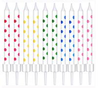 Velas de Cumpleaños,50 piezas Velas de Cumpleaños Coloridas de Arcoíris Velas de Pastel de Cumpleaños Cupcakes Vela para La Decoración Del Banquete de Boda de Cumpleaños