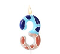 Velas de Cumpleaños con Forma de Pata de Perro, Velas de Cumpleaños para Decoración de Tartas Del 0 Al 9 Velas de Cumpleaños con Forma de Pata de Perro para Decoración de Tartas (Número 3)