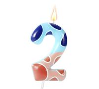 Velas de Cumpleaños con Forma de Pata de Perro, Velas de Cumpleaños para Decoración de Tartas Del 0 Al 9 Velas de Cumpleaños con Forma de Pata de Perro para Decoración de Tartas (Número 2)