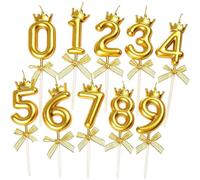 Velas de cumpleaños con números de 10 piezas - Velas de cumpleaños del 0 al 9 | Cake Topper |for Women Kids Party Wedding Banquet Festival Celebration