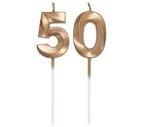 Velas de Cumpleaños con Números Velas Cumpleaños Decoracion Tartas Cumpleaños Toppers de Pastel Decorativo,para Fiesta de Cumpleaños Boda Aniversario Celebración Champán (Número 50)