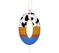 Velas de cumpleaños de juguete, velas del número 0 para pastel,topper de pastel de vaqueros,decoración de cumpleaños de niñas y niños,velas temáticas fiesta de historia azul decoración de