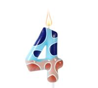 Velas de Cumpleaños Lyreh con Forma de Pata de Perro, Vela de Cumpleaños para Decoración de Tartas del 4