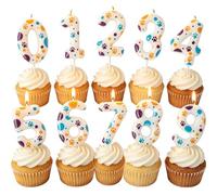 Velas De Cumpleaños Numéricas - Decoración Topper de Huella de Perro 10 Unidades 0-9 - Velas numerales para tarta - Para Niños y Amantes de Mascotas, Temáticas de Mascotas, Cumpleaños