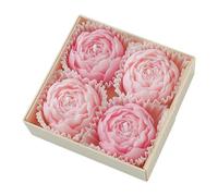 Velas De De Soja - 4 Piezas De Fragancia Natural, Sin Humo Con Una Fragancia Impresionante, Vela Floral, Vela De Soja En Forma De Rosa | Para San Valentín Vacaciones Oficina Dormitorio Sala Comed