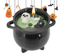 Velas de Halloween | Pequeña Vela En Caldero De Bruja | Velas De Soja Aromáticas Para Centro De Mesa Fiestas Dormitorio Meditación