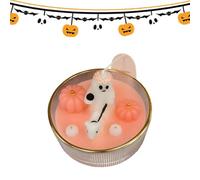 Velas De Halloween Vela Taza Ardiente Halloween Gótica Fantasma Rosa